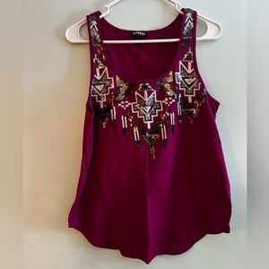 Express sequin tank top